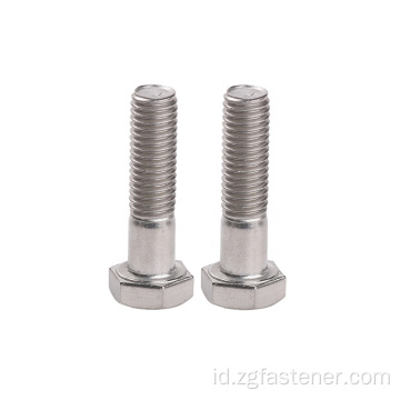 Stainless Steel SUS316 A4-70 HEX Bolt dengan setengah utas din931